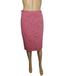 1990s Moschino Cheap And Chic Pink Tweed Pencil Skirt Lined Size 6 Made in Italy